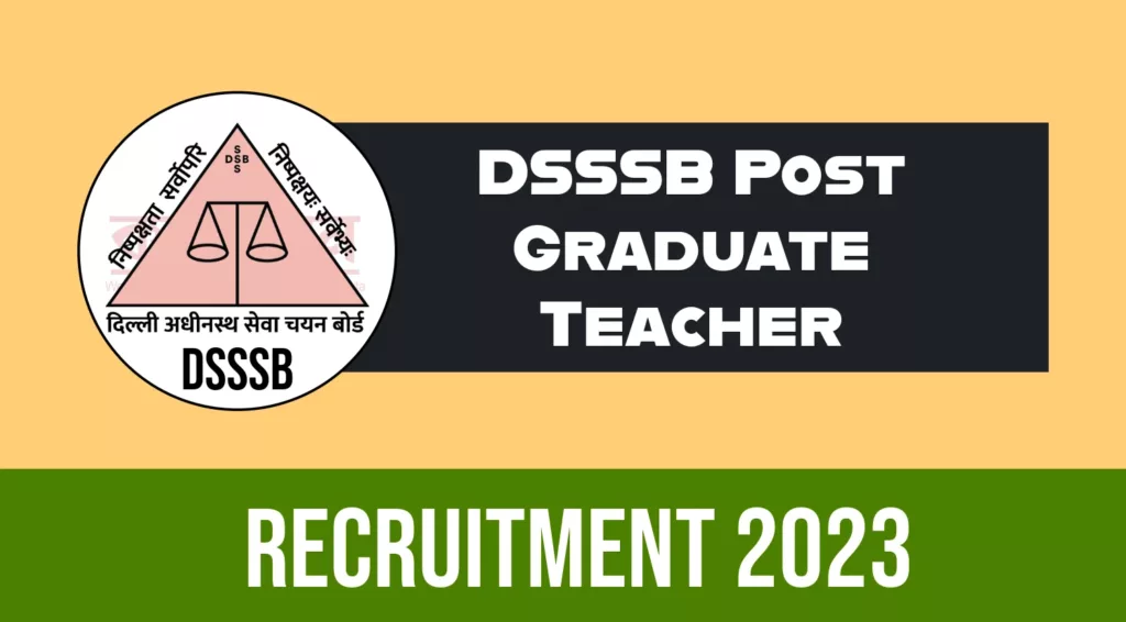 DSSSB PGT Teacher Vacancy Form 2023