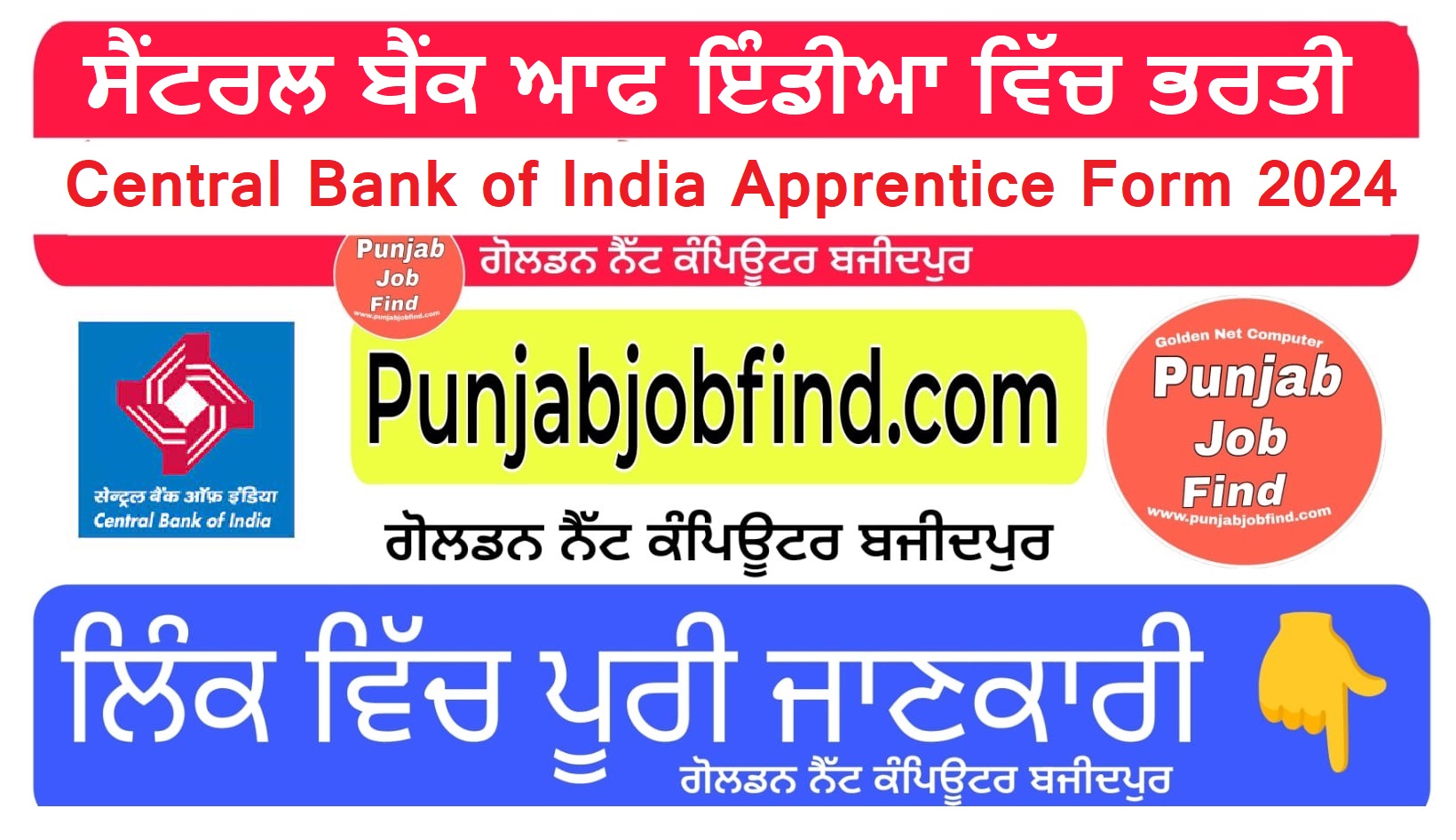 Central Bank of India Apprentice Form 2024