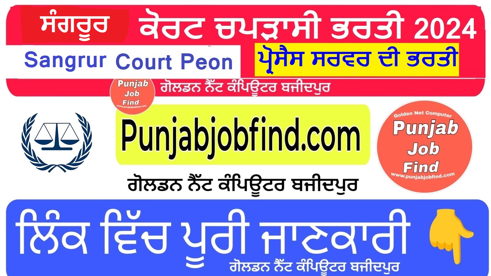 Sangrur Court Peon, Process Server Vacancy 2025